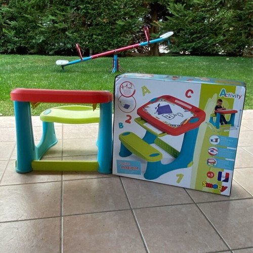 Smoby Magic Desk used, set of two for writing and drawing