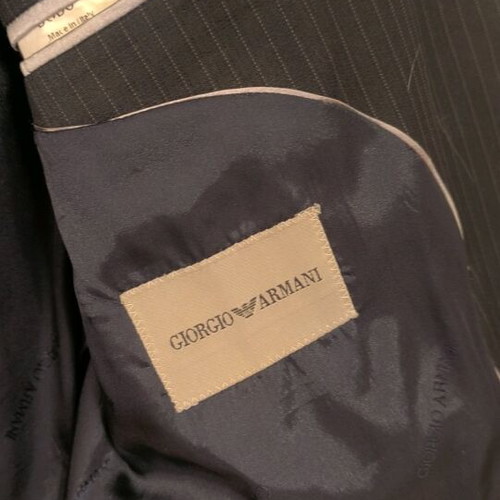 Giorgio Armani Collezioni black pinstripe blazer like new unisex XXL