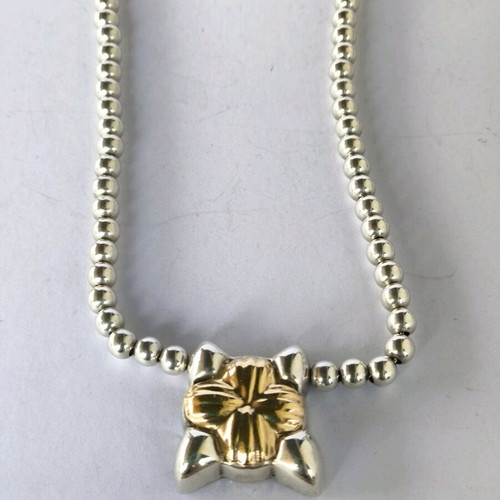 Silver-gold necklace 925 like new, 45 cm