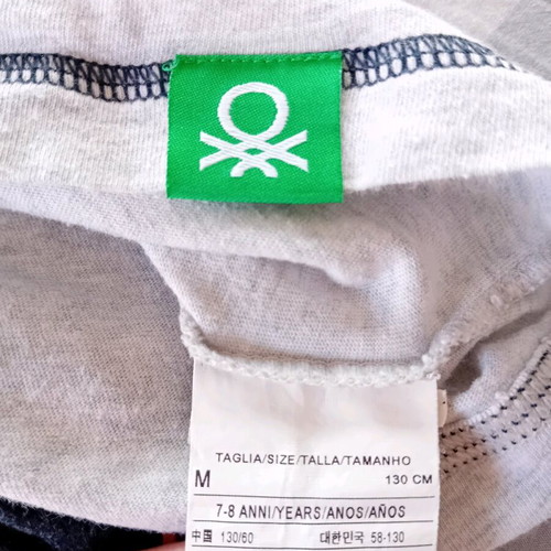 Benetton children's pajamas used, size 7-8 years (130cm)