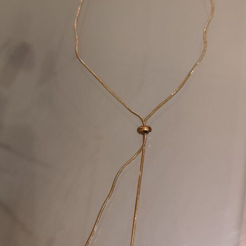 Gold necklace made of stainless steel new with adjustable length