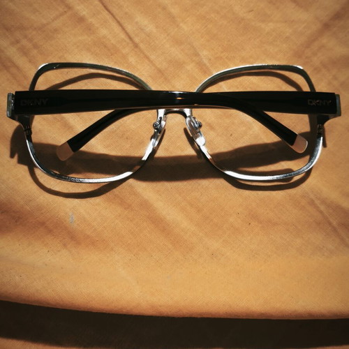 DKNY optical sunglasses frame like new, brown and silver