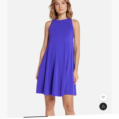 COS ribbed knit dress royal blue like new, size S