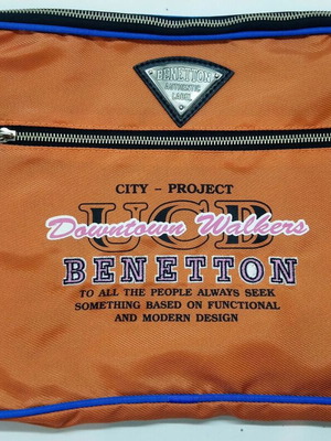 Vintage τσάντα χειρός United Colors of Benetton δεκαετίας ’90 Downtown Walkers σαν καινούργιο, πορτοκαλί