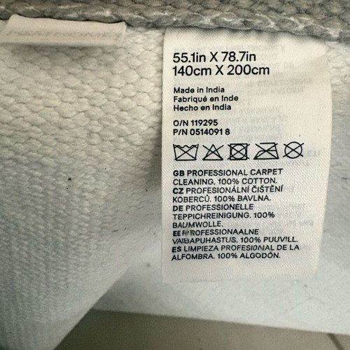 H&M Home cotton rug like new 140x200 cm