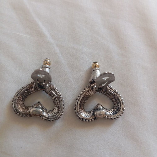 Anne Chez vintage clip-on earrings, 1980 France