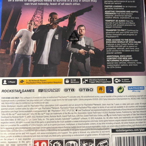 Grand Theft Auto Five παιχνίδι PS5