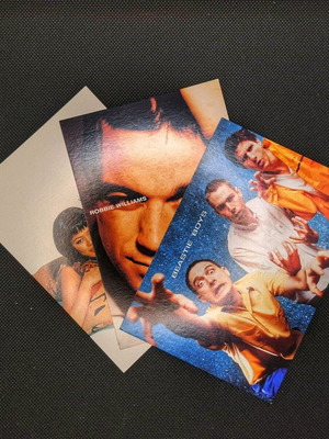 Τρεις συλλεκτικές cartes postales Robbie Williams, Beastie Boys, Vanessa Mae σαν καινούργιες