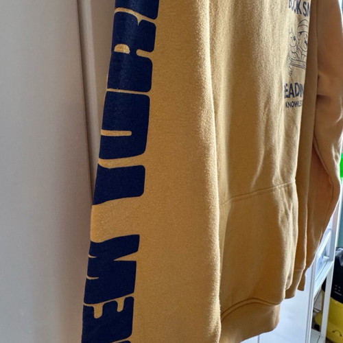 Bershka hoodie used, size Medium, mustard color