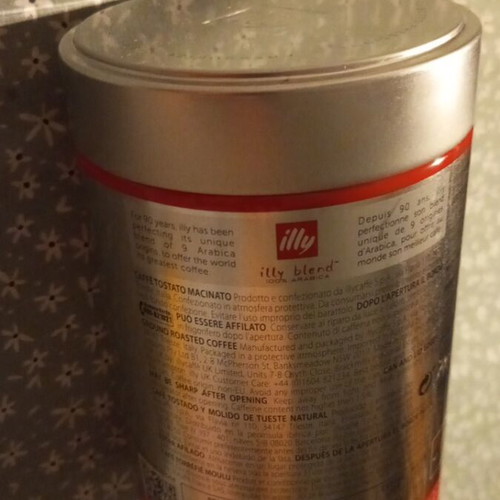 Illy metal box new, dimensions 14.5x9