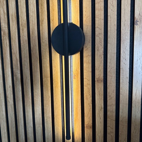 Wall lamp with battery black rechargeable with remote control, 3 colors