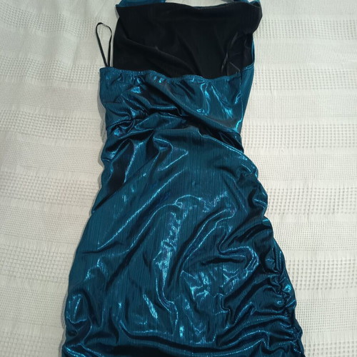 Mini dress with neck tie new, half open back
