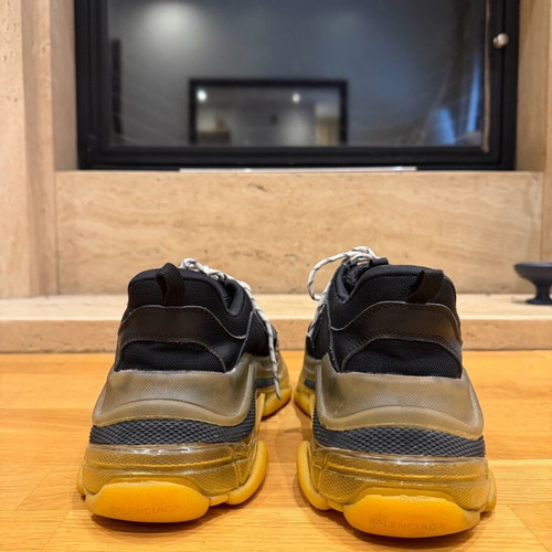 Balenciaga Triple S sneakers used, size 43, black and yellow