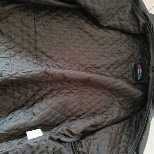 Men's leather jacket used, dark brown, size XL