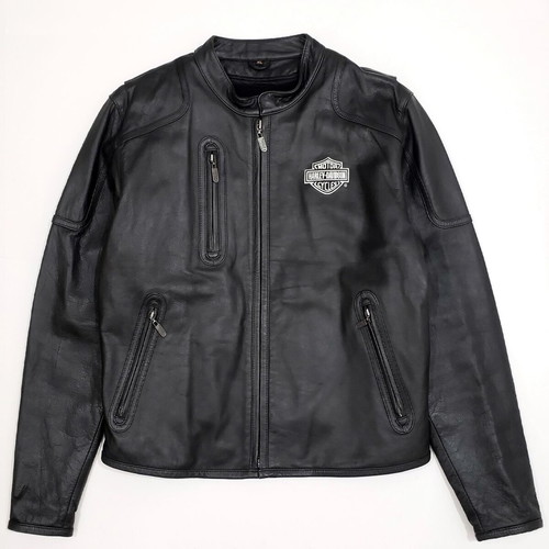 Harley Davidson men's original leather jacket XL-2XL like new, black