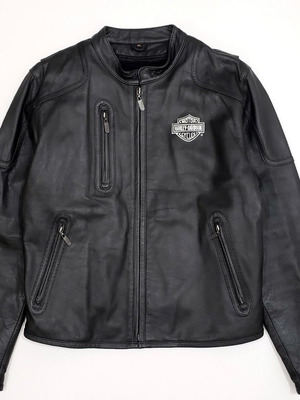 Harley Davidson Ανδρικό αυθεντικό δερμάτινο μπουφάν XL-2XL σαν καινούργιο, μαύρο