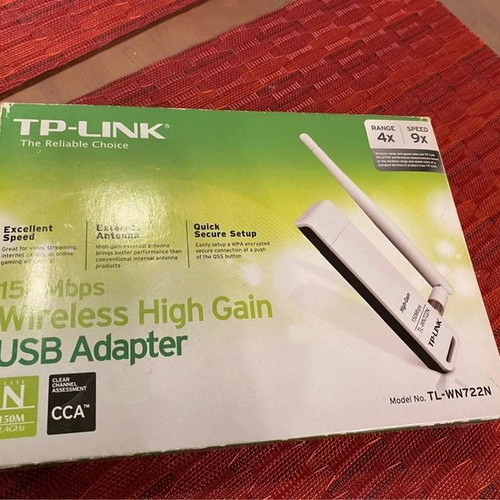 Tp-Link TL-WN722N Network Adapter USB used, Wi-Fi 150 Mbps
