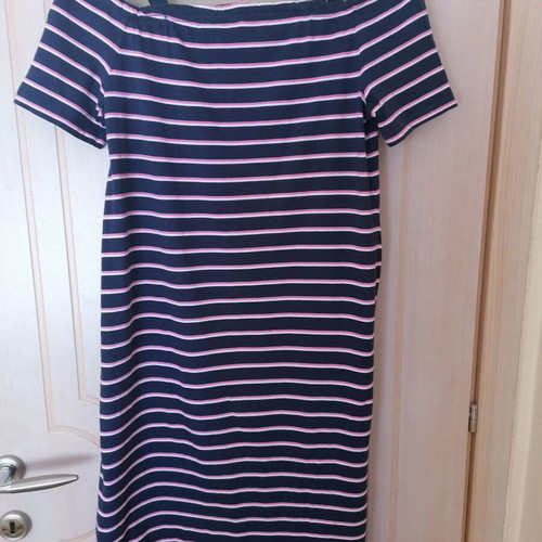 S Oliver dress S/M new, white and blue