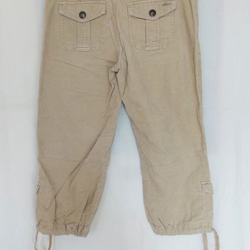 Aeropostale women's denim bermuda shorts, Sahara color, adjustable legs