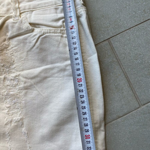 Guess denim mini skirt white like new, size L