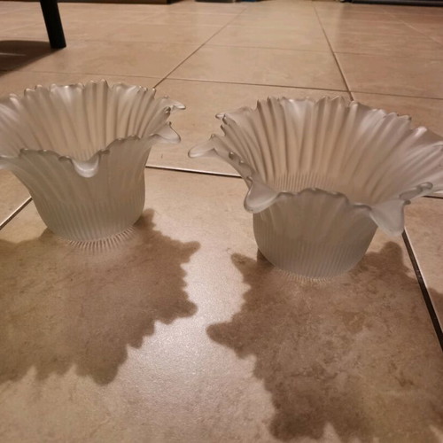 Glass for wall lights 2 pieces in excellent condition