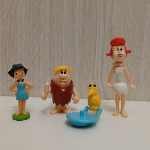 Kinder Surprise Joy Flintstones miniature figures used, set