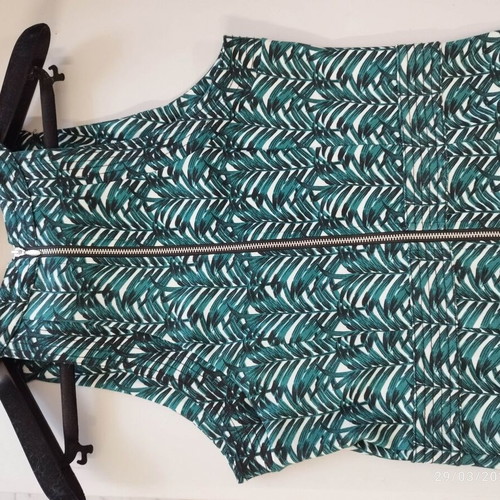 H&M dress lightweight summer with tropical leaf print, size S, like new