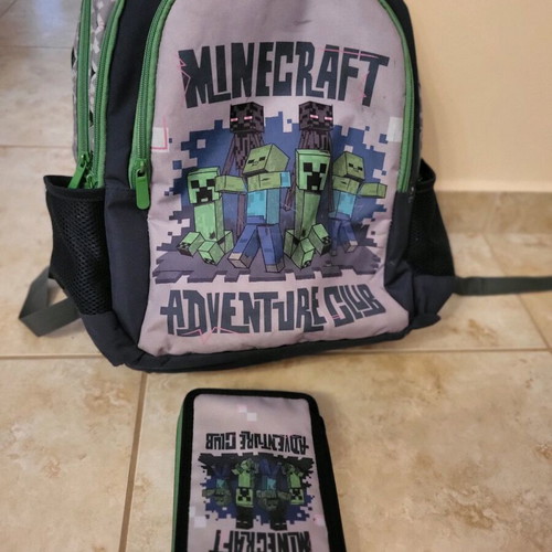 Minecraft school backpack and pencil case like new