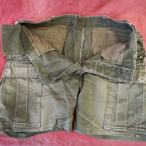Military herringbone shorts USA used with nice fading