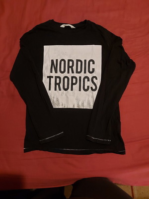 H&M children's black long-sleeve shirt used, sizes 134-140 cm
