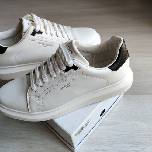 Renato Garini sneakers size 46 like new, white with black detail