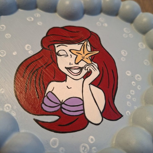 Handpainted plaster tray with acrylic colors