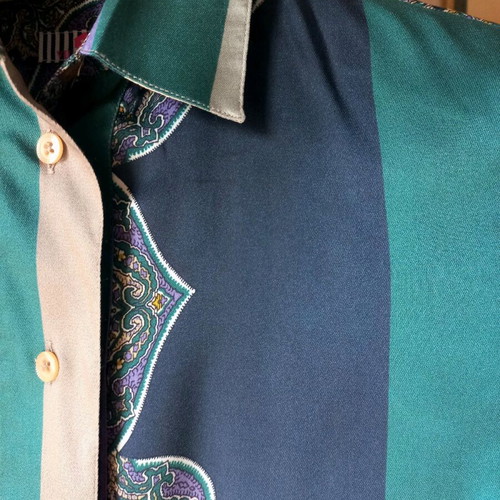 Vilagallo shirt like new, blue and green