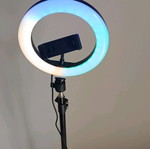 Light with phone holder base new