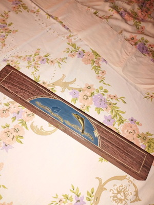Wooden candle holder used with beautiful decoration