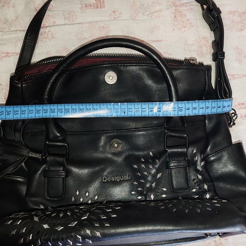 Desigual Liberty Luxury Dreams shoulder and handbag, black and burgundy