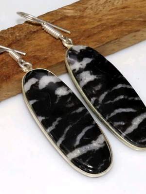 White Buffalo 925 Silver Plated Earrings