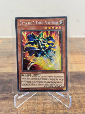 Yu-Gi-Oh Card Giltia the D. Knight Soul Spear Secret Rare Limited Edition like new