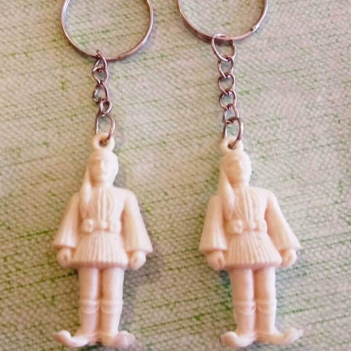 Evzones Tsoliades Keychains set of 2 like new vintage 60s 70s