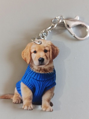 Acrylic double-sided dog keychain No6 new