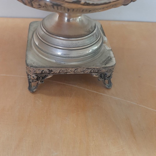 Silver-plated amphora with Greek motif 32cm used