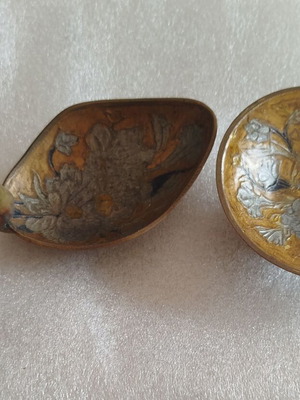 Vintage brass decorative set used