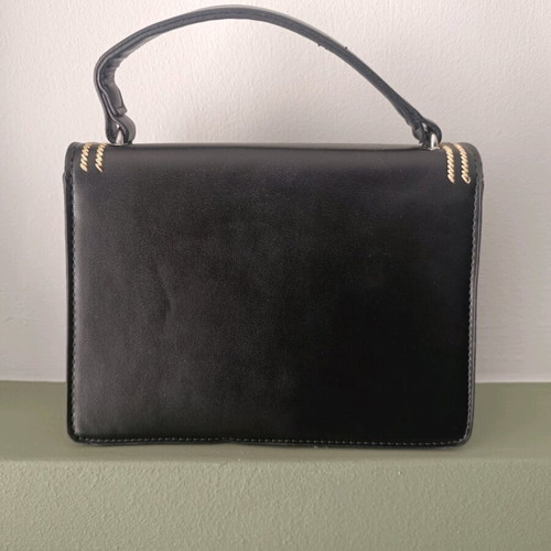 Handbag used, black with gold details