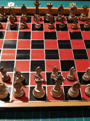 Pampers Chess Set 1981 used, collectible metal pieces