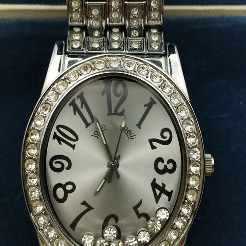 Silver Watch - John Jbeili with zircon