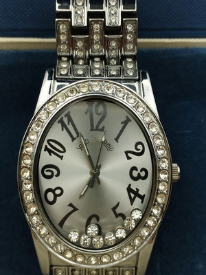 Silver Watch - John Jbeili with zircon