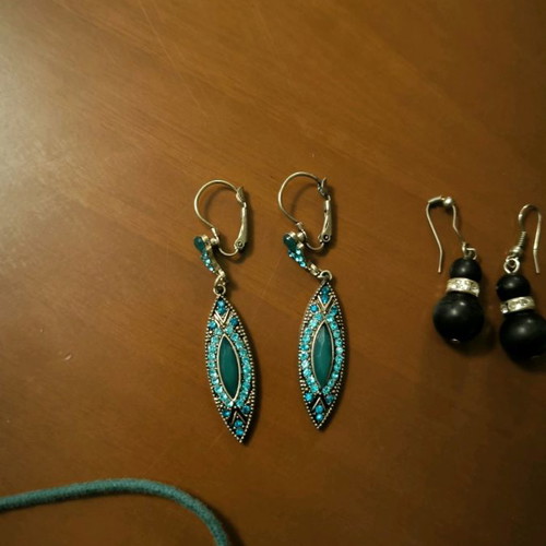 Jewelry set used with earrings, bracelets, pendants, brooch, and watches