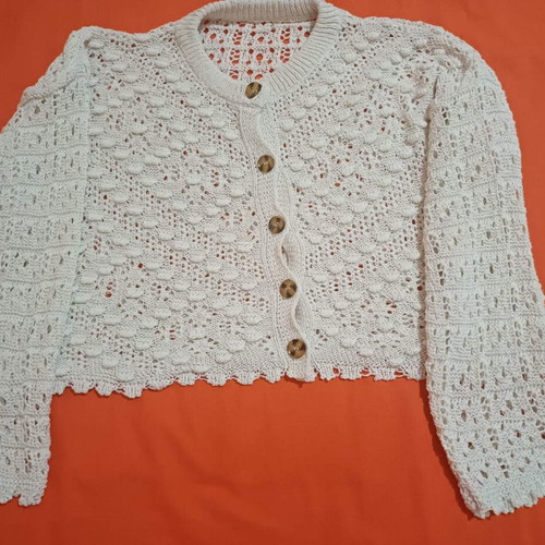 Trendyol knitted cardigan like new, beige, one size