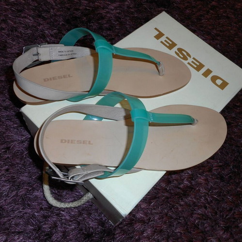 Diesel Himalie sandals new, size 39, green and turquoise