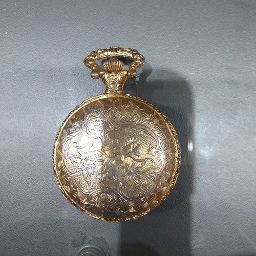 Pocket watch used with hunting scene, not working